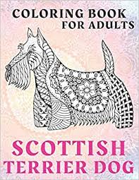Next post saint margaret of scotland coloring page. Scottish Terrier Dog Coloring Book For Adults Amazon Co Uk Castro Elsie 9798629950523 Books