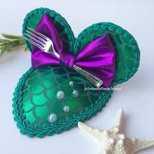 Ariel The Little Mermaid Inspired Teardrop Mouse Ears Mermaid Inspired Fascinator Hats Ariel The Little Mermaid