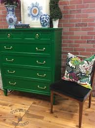 Vintage Refined Emerald Green Chest Green Chests Green Painted Furniture Green Furniture