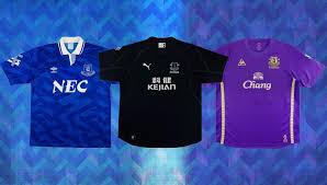 Everton jerseys, everton fc apparel whether you're heading to goodison park or watching from home, support everton fc with official everton apparel and gear from the fanatics.com sports store. Looking Back At The Best Everton Kits Of All Time Urban Pitch