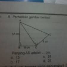 Perhatikan gambar berikut tentukan panjang ad. Sama Jalannya Ya Perhatikan Gambar Berikut Panjang Ad Adalah Cm Brainly Co Id