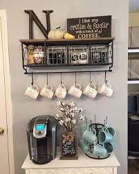 I want to set up my own coffee and tea corner at my kitchen, can you suggest some decorating cmv design team: Coffee Corner Coffee