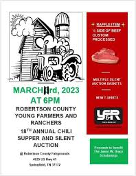 Tonight is the night! we look forward to seeing everyone tonight for some  Chili, ice cream, silent auction and someone will walk away with 1/2 a  custom beef!
