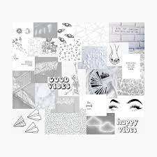 Go with pastels or warm white tones if you’re wanting to keep your workspace bright. White Aesthetic Collage Metal Print By Morgananjos Redbubble