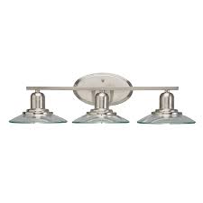 This attractive vanity light with an elegant chrome finish is an excellent addition to your room. Allen Roth Galileo 3 Light Brushed Nickel Cone Vanity Light Bar In The Vanity Lights Department At Lowes Com