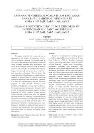 Jumlah penduduk indonesia luar biasa banyak, membuat indonesia menempati urutan ke 4 dalam daftar negara dengan jumlah penduduk terbanyak di ketika kita melakukan pencarian dengan kata kunci jumlah penduduk indonesia, maka google akan menampilkan sebuah data publik berupa. Pdf Layanan Pendidikan Agama Islam Bagi Anak Anak Buruh Migran Indonesia Di Kota Kinabalu Sabah Malaysia