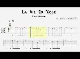 La Vie En Rose Acoustic Guitar Tabs For Beginner Video Tabs