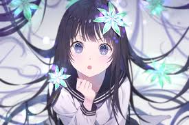There's just so many girls in anime with dark hair the eponymous dororo is a product of the harsh circumstances of her ancient environment. Anime Girl Black Hair Wallpapers Wallpaper Cave