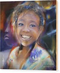 Returning A Smile Wood Print