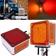 1997 westernstar turn signal circuit. Amazon Com Amak 2x Amber Red 39 Led Square Pedestal Stud Mount Fender Double Face Stop Turn Signal Tail Lights Lamps For Truck Trailer Automotive