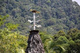 El segundo más grande es sabah. Wooden Hornbill On Roof Of Bidayuh Tribal House In Sarawak Borneo Stock Photo Picture And Royalty Free Image Image 100347900