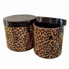 Clamshell folio faux leather box. Leopard Luxury Cylinder Pu Leather Storage Boxes Inner Cardboard Made Of Mdf Global Sources