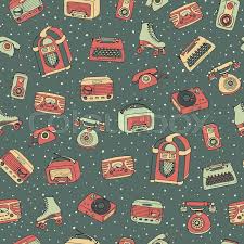 Vector Retro Seamless Pattern With Stock Vector Colourbox Check out our retro jukebox selection for the very best in unique or custom, handmade pieces from our memorabilia shops. vector retro seamless pattern with