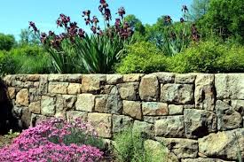 Sandstone garden edging and furniture sandstone stepping stones with 200mm garden edge blocks small garden wall sandstone blocks Stone Wall In The Garden Slope Stabilization Which Provides Visual And Noise Interior Design Ideas Ofdesign