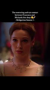 Bridgerton Francesca Looking at Michael Violet