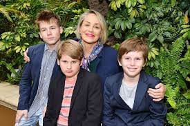 Sharon Stone and Kids Speak in Emotional Appearance