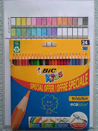 Bic Kids 24 Crayons Nuancier Colorier Coloriage