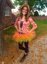 Women S Fun Scarecrow Costume Tutu Orange Cute Scarecrow Costume Halloween Costumes Scarecrow Diy Scarecrow Costume