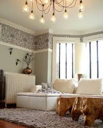 A Different Kind Of Wallpaper Border Dado Rail Living Room Living Room Light Fixtures Home
