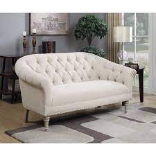 Wessels Tufting And Pleated Roll Arms Settee Birch Lane Coaster Furniture Tufted Loveseat Furniture