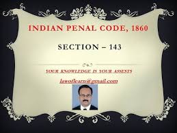 Section 143 Of Indian Penal Code 1860 Youtube
