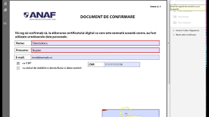 Semnatura electronica si program anaf (saga). Obtinerea Documentului De Confirmare Youtube