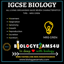 Easy Concept Diagram Characteristics Of Living Organisms Igcse Biology Simple Concept Diagram With Mnemonics Igcse Biology Biology Biology Revision