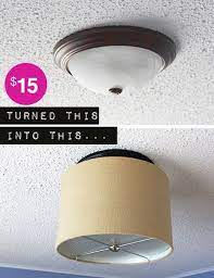 Transforming A Basic Light To A Drum Shade Light Fixture For 15 Kitchen Home Decor Diy Light Fixtures Diy Ceiling Home Diy
