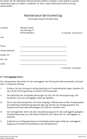 Beim software as a service vertrag handelt es sich um einen rechtsbereich, der nicht gesetzlich geregelt ist. Maintenance Servicevertrag Pdf Free Download