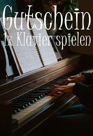Gutscheinvorlage Klavier Spielen Klavier Klavierunterricht Gutschein Vorlage