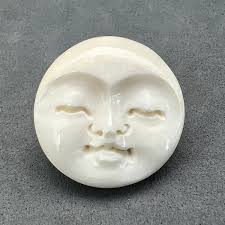 Bead Bar by Artrade: One(1)vintage Pendant Hand Carved Bone Sun Face, Ox  Bone Sun Face, Vintage Ox Bone Face Charm, Estate Sale