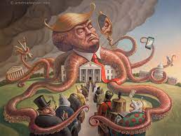 Karikatur (von lateinisch carrus ‚karren', also: Donald Trump In Der Politischen Karikatur