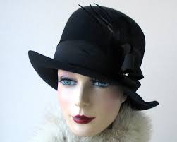 Black Hat For Women Black Felt Wide Brimmed Fedora Hat Women Black Feather Hat Fashion Women Hats Fashion Women Fedora