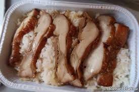 Uncle chicken rice is very persistent in using good quality ingredients. Richard Barrow On Twitter Breakfast Onboard My Air Asia Flight To Nan Uncle Chin S Chicken Rice And Sticky Rice With Dried Fish And Mango The Chicken Was Good But It Was A