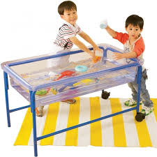 Playing with water (or making a mess with water) is such a classic and fun water is so simple, but at the same time, it can be played with in a million ways. 58cm Clear Water Play Table Sand Water From Early Years Resources Uk