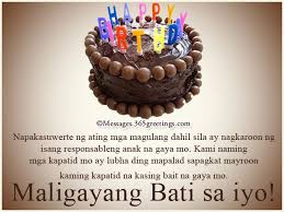 Birthday Message For My Cousin Boy Tagalog Happy Birthday In Tagalog 365greetings Com Birthday Messages For Sister Birthday Messages Birthday