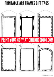 Printable Art Frame Gift Tags