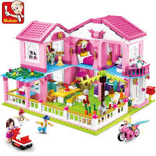 Bloques De Construccion De Castillo De Villa Para Ninas Juego De Bloques De Construccion De Castillo De Jardin Grande Amigos Figuras De Princesa Casa De Apartamento Juguetes Educativos Bloques Aliexpress