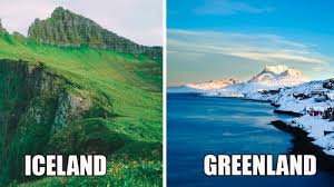 Image result for greenland vs iceland