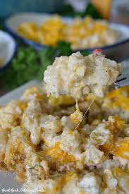 Put 1 package o'brien potatoes and 1 stick butter aside to soften and thaw. Cheesy Breakfast Potato Casserole Great Grub Delicious Treats