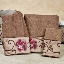 Find the perfect towels for your bathroom at a great price. Larissa Embroidered Floral Bath Towel Set Purple Bath Towels Floral Bath Towels Towel Set