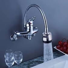 Jacob delafon, grohé, hansgrohe, ideal le robinet de cuisine est un appareil de plomberie qui permet de commander l'ouverture ou la fermeture de votre. Robinet De Cuisine Mural Avec Bec Verseur Flexible 6110541643032
