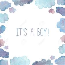 5 out of 5 stars. Baby Boy Announcement Card With Watercolor Clouds Isolated On Stock Photo Picture And Royalty Free Image Image 96444259