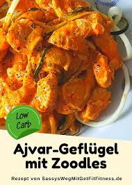 Putengeschnetzeltes Mit Ajvar Rahm Auf Zucchininudeln Sassys Weg Mit Getfit Fitness Rezept In 2020 Zoodles Rezept Rezepte Putengeschnetzeltes