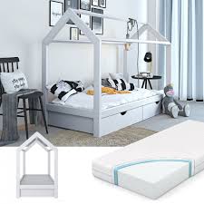 Matratzen gehören zu den wohl wichtigsten teilen, wenn sie in einem bett bequem liegen wollen. Vitalispa Hausbett Wiki 90x200cm Mit Schubladen Holz Weiss Inkl 7 Zonen Matratze