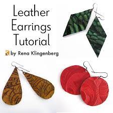 Faux leather earrings are super popular these days. Leather Earrings Tutorial Jewelry Making Journal