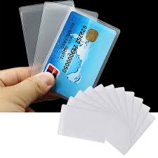 There is an opening on one end of the sleeve for your business card to slide in (these are open ended meaning there is no flap to seal them in). 100pcs Matt Transparent Plastic Rfid Blocking Anti Theft Credit Id Card Sleeves Holder Protector For Traverl Business Trip Outdoor Use Lazada Ph