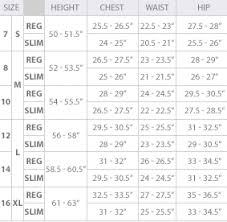 Calvin Klein Pants Size Chart