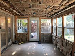 Extra ceiling space added in sunrooms helps regulate the temperature of the room by letting warmer air rise up to the top. Diy Sunroom Roof Electric Hvac And Exterior Painting Run To Radiance