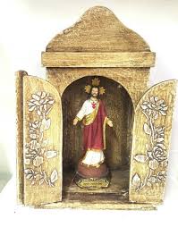 Veja mais ideias sobre sagrado coração de jesus, coração de jesus, sagrada. Imagem Sagrado Coracao Jesus Com Oratorio Capela Em Madeira No Elo7 A Padroeira Artigos Em Resina E228c2